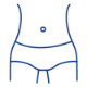 Icoon van de romp van een persoon in ondergoed.